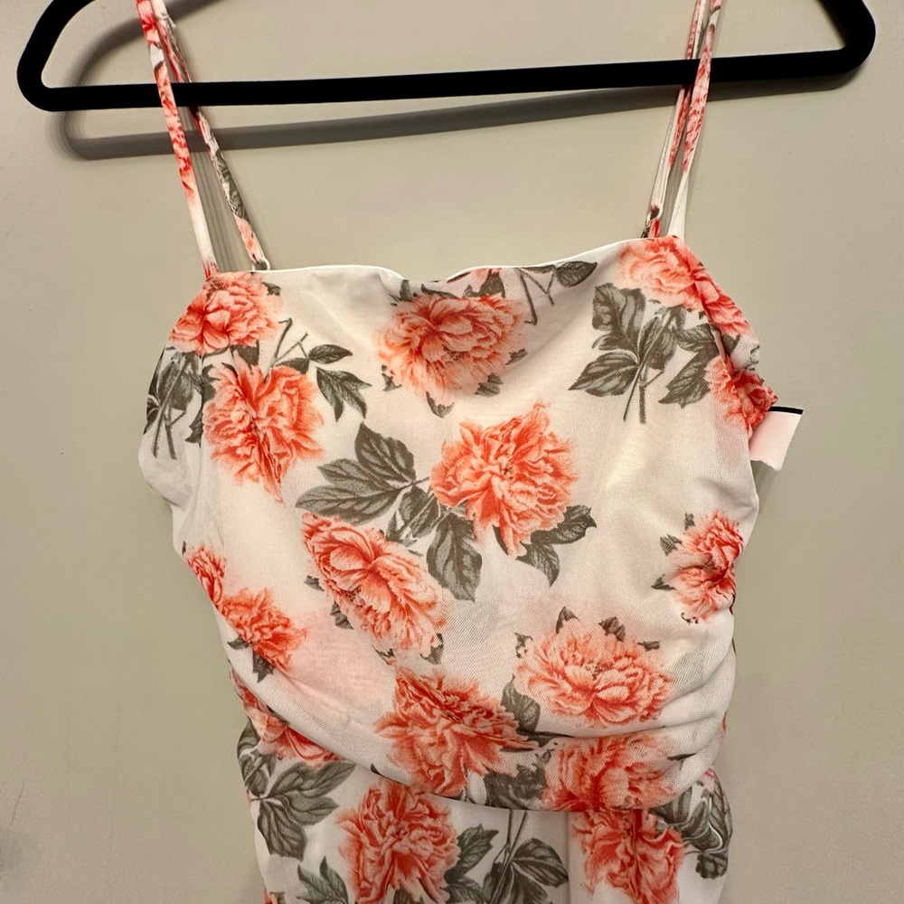 NWT Floral Midi Dress with Pink and Green Accents Medium - Picture 5 of 10